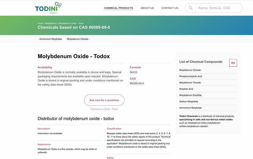 Оксид молібдену Todox (MoO₃) 1 кг &mdash; обпалений молібден для кераміки і каталізаторів MOO3-1 фото